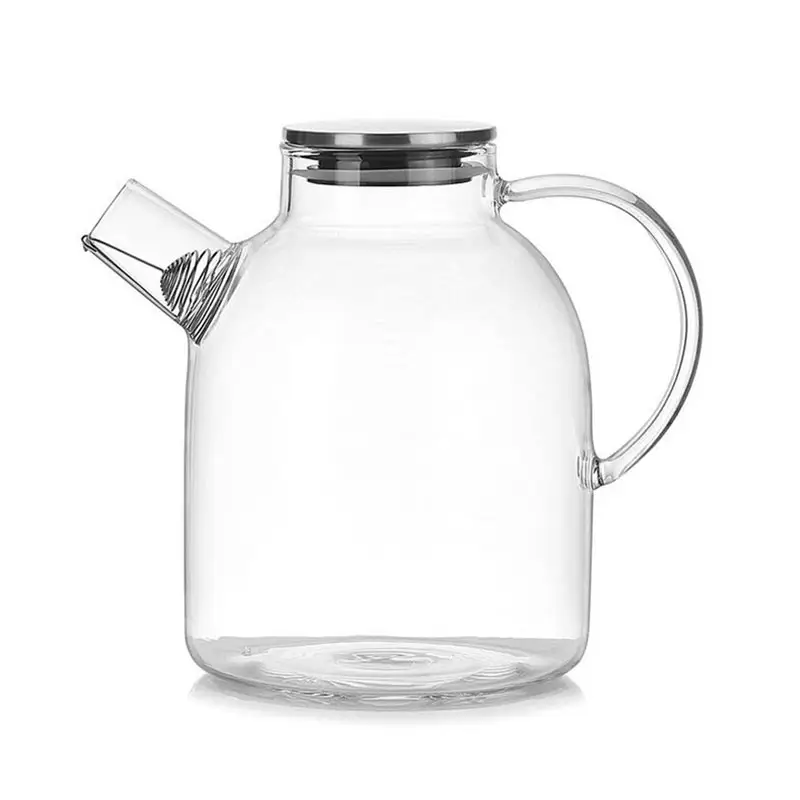 Top quality high borosilicate glass teapot handmade mouth blown heat resistant with best quality