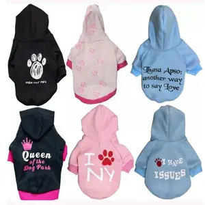 Pakaian Anjing Bertudung Piaraan 3Takins, Pakaian Anak Anjing Kucing Hangat Hoodie Mantel Sweater untuk Anjing Kecil