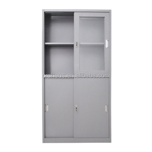 Almacenamiento <span class=keywords><strong>Industrial</strong></span> muebles de oficina <span class=keywords><strong>armario</strong></span> de Metal <span class=keywords><strong>armario</strong></span> bloqueo 4 puerta corredera cristal gabinete - Product Image 1