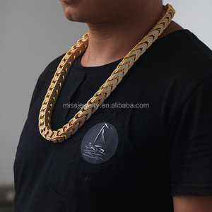 proveedor grande pesado helado Dubai nuevo 18 K italiano oro cuello Franco cadena diseños para los hombres MJCN069 - Product Image 1