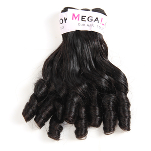 12A Color Natural rizo rizado bebé Fumi peruano extensiones de armadura de cabello humano - Product Image 1
