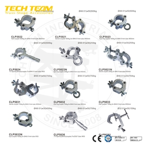 Morsetto per traliccio da palco TUV Slivery Black da 2 pollici (50 mm) in alluminio, sistema di fissaggio a gancio per traliccio da palco, accessori per morsetti - Product Image 3