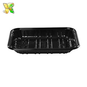 Una bandeja de aperitivos negro biodegradable bandejas bandeja de negro para la carne - Product Image 3