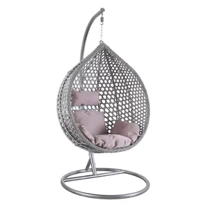 Balançoires en rotin et métal en forme de poire <span class=keywords><strong>pour</strong></span> l'extérieur, <span class=keywords><strong>pour</strong></span> adultes, balançoire de jardin en forme de goutte d'eau, Inde - Product Image 1