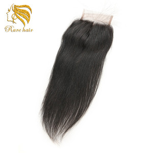 Lsy natural pre recta de cierre del cordón del pelo <span class=keywords><strong>humano</strong></span> 4by4 parte libre parte media parte superior del cordón del - Product Image 2