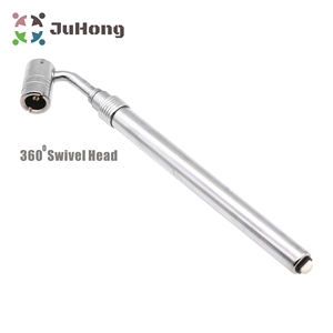 10-150 psi Jauge d'air à tête pivotante à grand alésage Jauges de pression des pneus Tige en laiton chromé Glissière en aluminium/Glissière en nylon 1000 <span class=keywords><strong>Kpa</strong></span> - Product Image 1