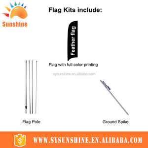 Custom Printed national line decoration attractive camping large swooper feather telescopic oriflamme - Product Image 3