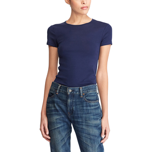 De algodón de manga corta de cuello redondo de <span class=keywords><strong>mujer</strong></span> básica vestido de Slim Fit <span class=keywords><strong>camiseta</strong></span> en blanco personalizado - Product Image 1