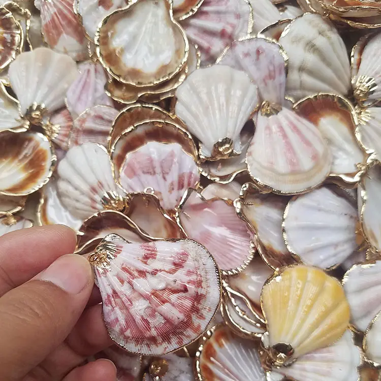 JF7293 Popular Gold Plated Alloy Conch Seashell Shell,Scallop Shell Charm Pendants,Sea Shell Pendants