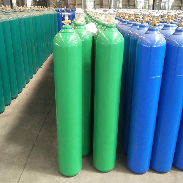 Бесшовный стальной кислородный газовый баллон BTIC JP, 50 л, 10 м3