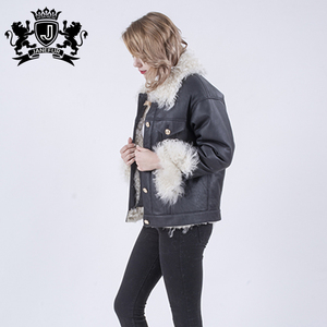 Nuevo diseño de ropa de invierno ruso Real de piel de oveja de piel de visón <span class=keywords><strong>abrigo</strong></span> de piel - Product Image 4