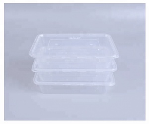 Haute clarté rectangle en plastique boîte à lunch jetable <span class=keywords><strong>micro</strong></span>-<span class=keywords><strong>ondable</strong></span> biodégradable à emporter récipient de nourriture - Product Image 5