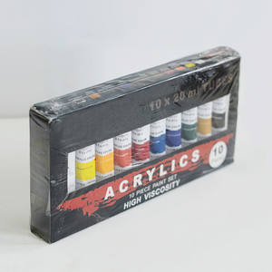 Ensemble de <span class=keywords><strong>peinture</strong></span> <span class=keywords><strong>acrylique</strong></span> professionnelle pour corps lourd, 10 tubes de 20 ml, pour verre, toile et papier, non toxique - Product Image 3