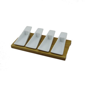Miniatura buffet utilizado cuchara forma cerámica barato que sirve platos blanco plato <span class=keywords><strong>de</strong></span> tapas para el <span class=keywords><strong>restaurante</strong></span> - Product Image 5