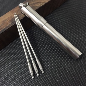 Reizen EDC tool Ti waterdichte titanium tandenstoker houder capsule met sleutelhanger - Product Image 5