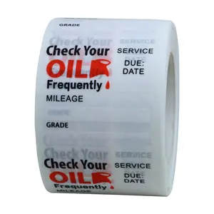 Hybsk 200 PCS Oil Change Stickers Clear Next Service Due Reminder Stickers 1.75"x1.75" Premium Quality Labels(Check Your Oil