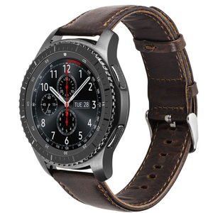<span class=keywords><strong>Correa</strong></span> de <span class=keywords><strong>cuero</strong></span> genuino de alta calidad para reloj samsung <span class=keywords><strong>galaxy</strong></span>, banda compatible con reloj de <span class=keywords><strong>46mm</strong></span> - Product Image 2