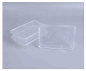 Haute clarté rectangle en plastique boîte à lunch jetable <span class=keywords><strong>micro</strong></span>-<span class=keywords><strong>ondable</strong></span> biodégradable à emporter récipient de nourriture - Product Image 3
