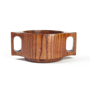 Bol de riz artisanal en <span class=keywords><strong>bois</strong></span> à <span class=keywords><strong>Double</strong></span> oreille de Style japonais créatif pour bébé - Product Image 2