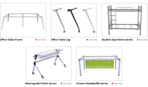 2400*1200*750 metal de oficina de mesa de discusión marco para 4 personas - Product Image 6