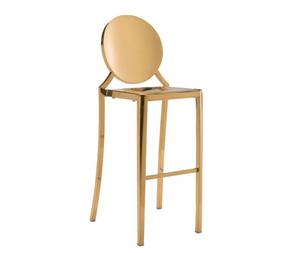 Hot Sales Gold <strong>Stacking</strong> Stainless Steel Bar <strong>Stool</strong> Round Back Bar Chair Counter <strong>Stool</strong> for Wedding Event Hotel - Product Image 4