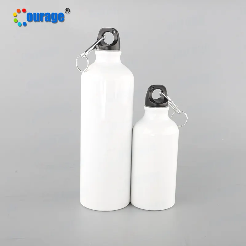 Courage 750ml 400ml Sublimation Blank Transfer Printing Aluminum Sports Water Bottle