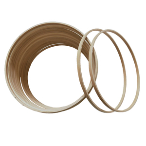 Vente en gros DIY Écologique Anneau en bois rond de 8 mm sans métal pour attrape-rêves, <span class=keywords><strong>mobile</strong></span> de berceau et broderie - Product Image 2