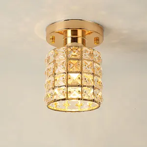 Luminária led moderna de cristal para teto, lâmpada pequena para teto, sala de jantar, luz para quarto