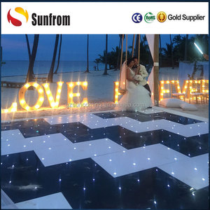 Meilleur Prix De Mariage RVB Lumineux Disco Portative Blanche Starlit LED Danse Avec Lumière - Product Image 1