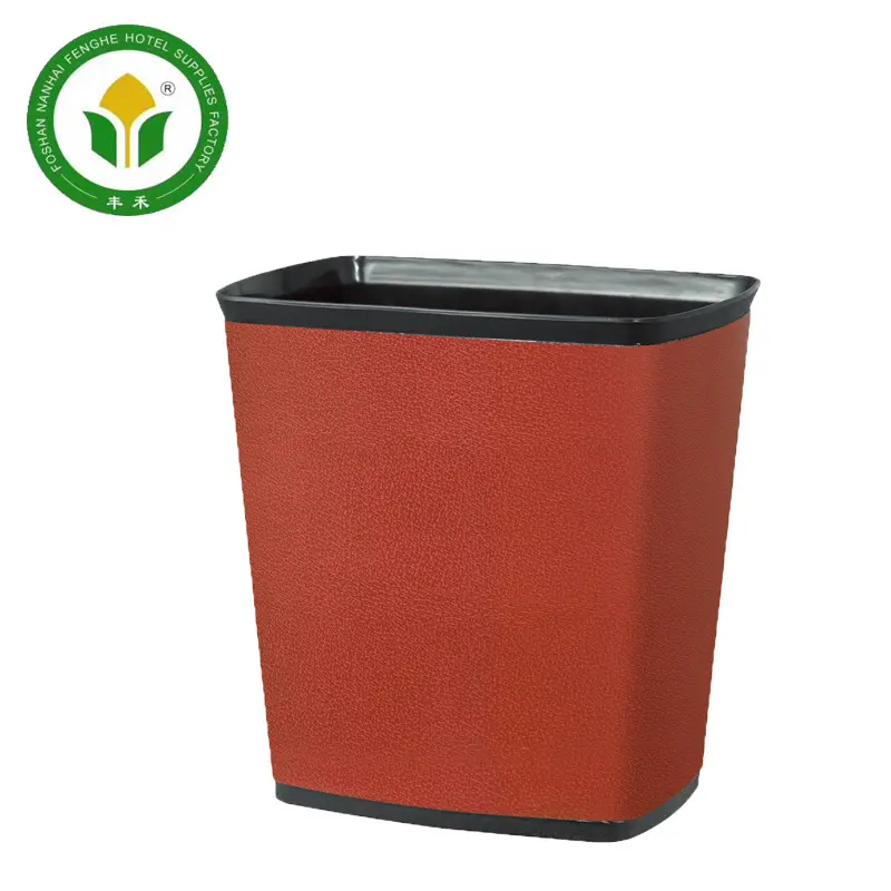 Customized rectangular hotel room plastic waste bin trash bin