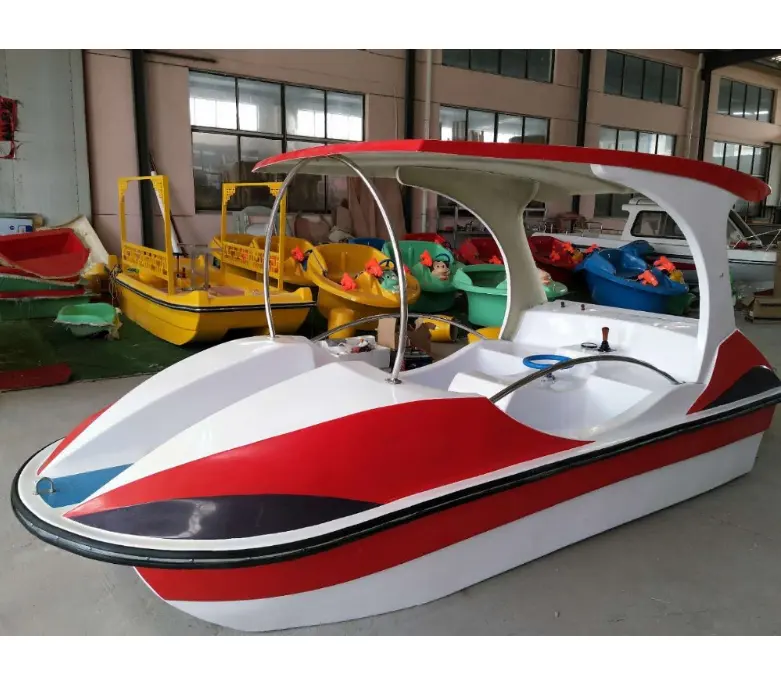 Лодка с электрической педалью для отдыха, лодки с веслом из стекловолокна