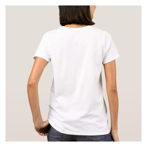 Cuello redondo manga corta <span class=keywords><strong>Mujer</strong></span> <span class=keywords><strong>Camiseta</strong></span> básica en blanco T camisa de ventas - Product Image 3