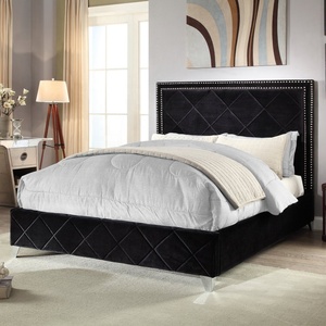 Moderno <span class=keywords><strong>Letto</strong></span> di velluto con Legno Telaio del <span class=keywords><strong>Letto</strong></span> Gambe di Alta Testata <span class=keywords><strong>per</strong></span> la Casa Camera Da <span class=keywords><strong>Letto</strong></span> <span class=keywords><strong>Matrimoniale</strong></span> <span class=keywords><strong>Letto</strong></span> - Product Image 4