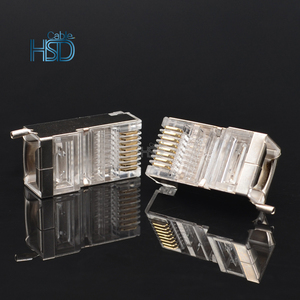 100 pièces par sac Connecteur RJ45 mâle pour fil de terre, en cuivre pur, 1000 cycles de raccordement, blindage métallique, norme IEC, certifié ISO9001 - Product Image 6