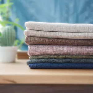 Hiện Đại Tối Giản 100% Polyester Linen Nhìn Sofa Bọc Vải