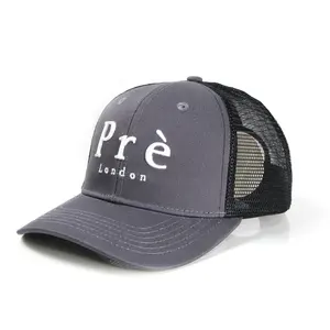 High quality custom embroidered golf running sports trucker 6 panel mesh hat