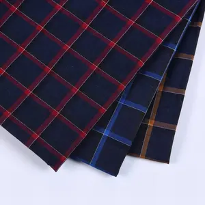 Venta al por mayor 50s tela de tapicería-Importación de los uniformes de la Escuela china de tela dobby 50s para hombres de diseñador camisas de tela de impresión
