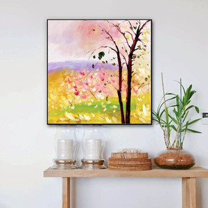 Lienzo de flor de cerezo hecho a mano, pintura <span class=keywords><strong>al</strong></span> óleo artística - Product Image 5