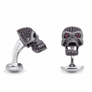 卸売男性のためのカスタムスカルヘッドカフスボタンを作る - Product Image 4