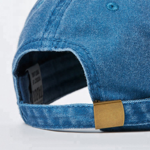 <span class=keywords><strong>Los</strong></span> hombres de encargo <span class=keywords><strong>llano</strong></span> no estructurados 6 panel de golf jean denim vaquero papá sombrero - Product Image 4