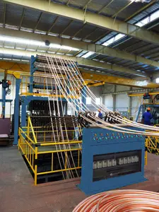 De Cobre para cima da Máquina De Carcaça Da Haste/haste de cobre Que Faz A Linha de Produção para a máquina de lingotamento contínuo