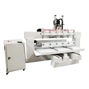 High quality 8 heads 3d 4 axis multi spindles cnc router with rotary