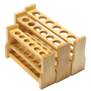 ชั้นวางหลอดทดลองแบบถอดได้ ที่วางหลอดทดลองแบบหมุนเหวี่ยงทำจากไม้ - Product Image 4