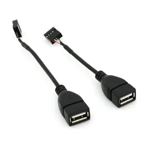 Personalizzare in fabbrica USB 2.0 una femmina alla scheda madre 5pin 2.54mm cavo connettore di intestazione