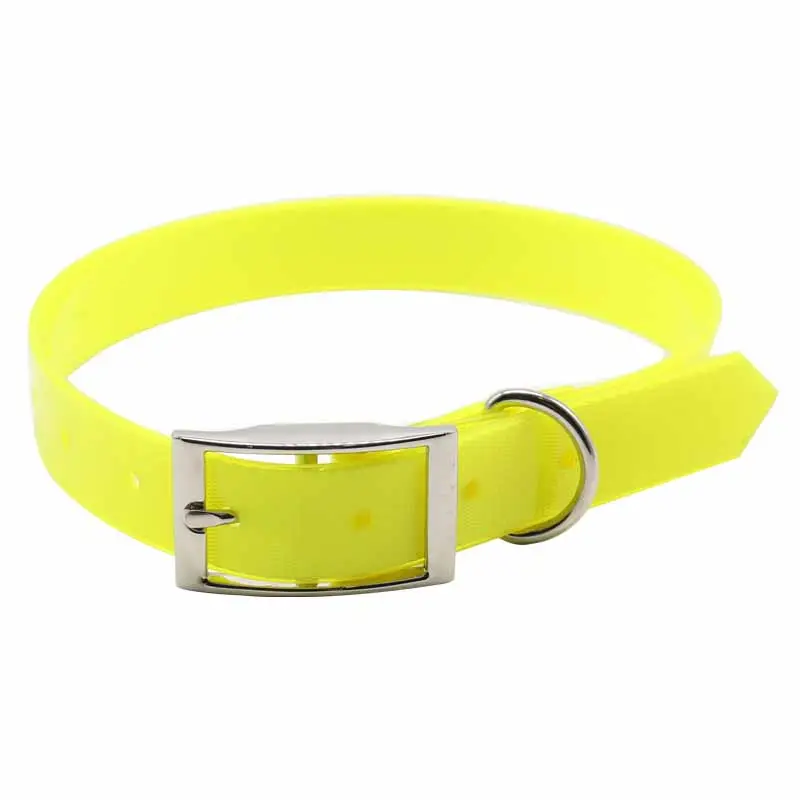 Neon Yellow Wholesale Dog collars,Plastic TPU Dog Collar Pet In S M L XS Sizes