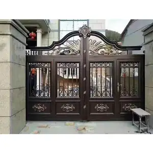 China gold supplier High quality luxury villa metal gate