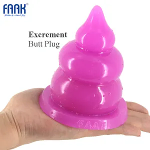 Bowel Movement Stool Butt Plug Spiral Dildo Erotic Adult Sex Toy For Women Men Sex Products Excrement Butt Plug