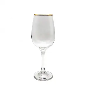 Hot sale clear thick stem wine glass for wedding