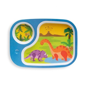 OEM Placa de melamina de comida de bebé dividido Placa de los niños vajilla bebé vajilla niños conjunto de cena - Product Image 1