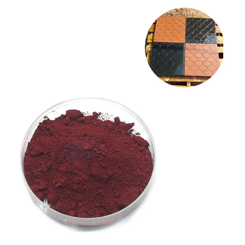 Óxido de hierro pigmento rojo fe2o3 en polvo para pavimentación de